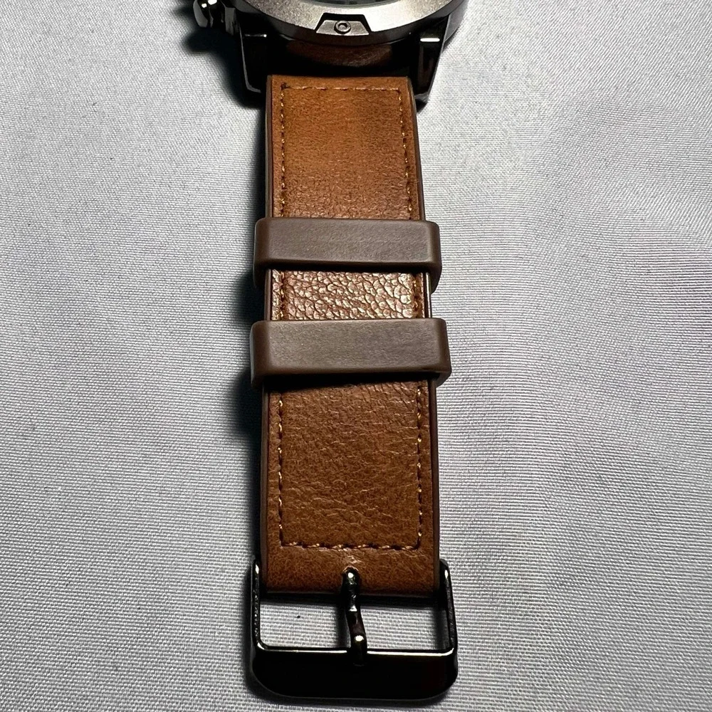 Men's Folio‎ Gunmetal Tone Round Analog Wrist Watch